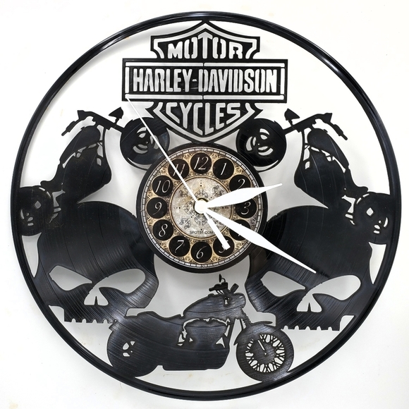 HARLEY DAVISON vinyl record clock - Picture 1 of 2
